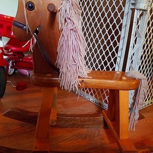 Wooden rocking horse in great shape